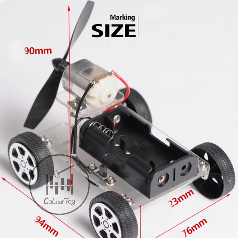 Мини-мотор DIY Набор роботов обучающая сборка умная ветряная мельница машина
