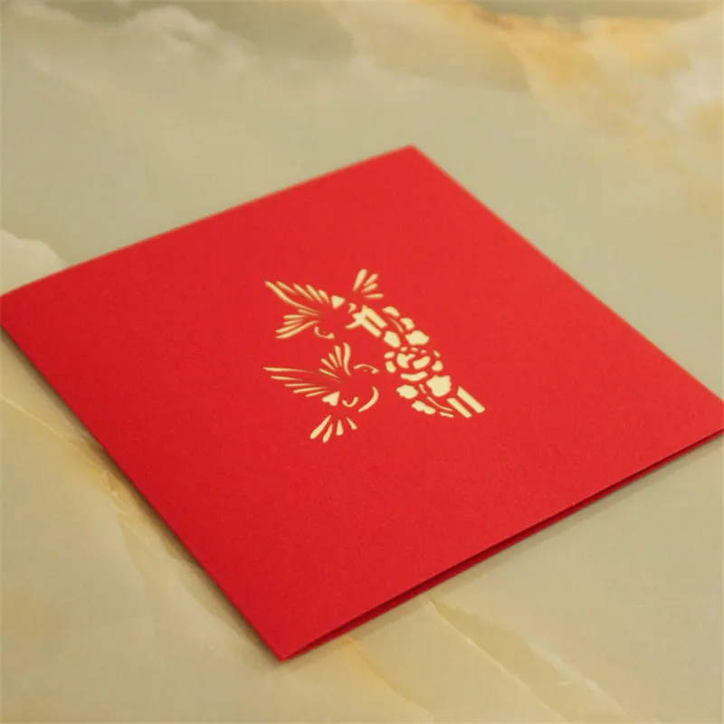 Лазерная резка птиц 3D выскакивающая бумага лазерная ремесла дисплей на заказ