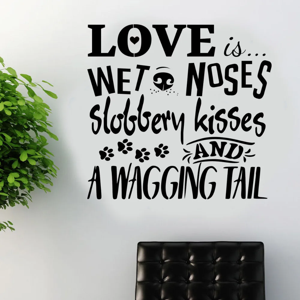 

New Design Dog wall sticker art decal transfer pet grooming quote Vinyl Decals Home Decor Vinilos Paredes Art Murals A217
