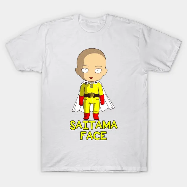 ONE PUNCH-MAN Saitama face футболка унисекс и женские облегающие Новые Топы футболки новые