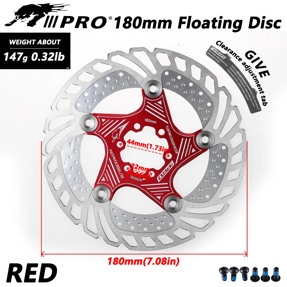 Горный велосипед MTB DH 6 дюймов 160/180/203 мм охлаждения диск Тормозные рассеивания тепла тормозной ротор вниз горка плавающий велосипедный тормоз ротора IIIPRO