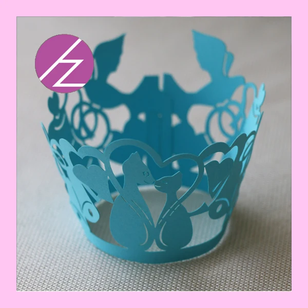 50 шт./лот бумажные изделия с лазерной резкой милые животные дизайн украшение для