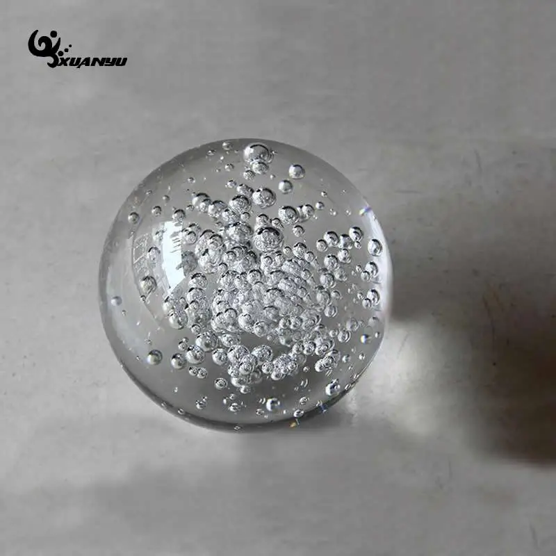 c 60x60mm 4 см 5 см стеклянный круглый фонтан пузырь хрустальный шар стеклянный ледяной растрескивающийся шар для домашнего декора - Цвет: c 60x60mm