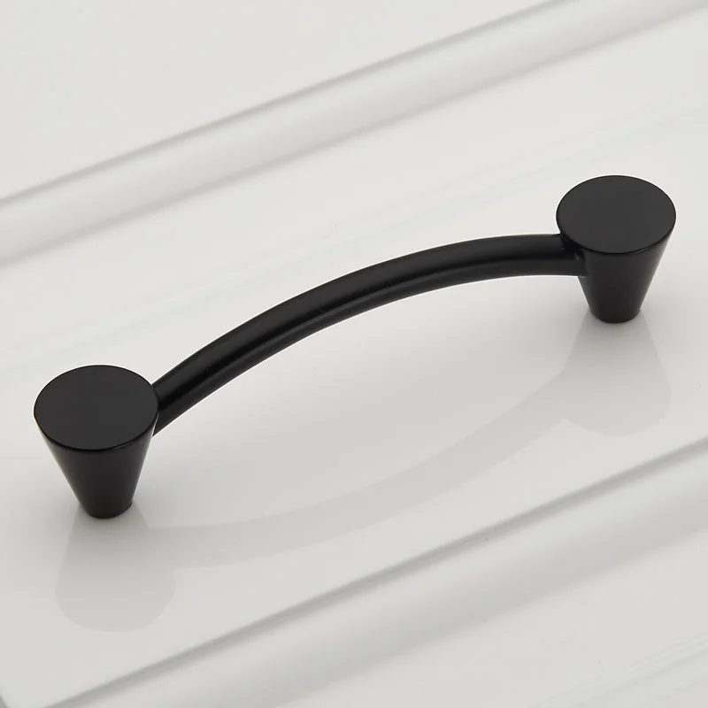 Модные черные ручки для кухонного шкафа аксессуары американской мебели комод