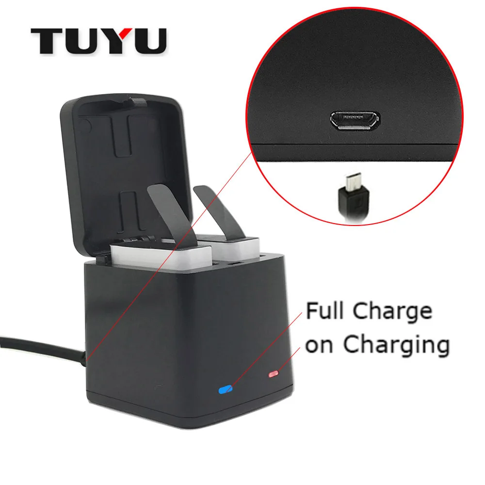 Аксессуары для камеры TUYU Mountain Dog Dual SJCAM sj4000 Charger 1350 мАч 2 шт. универсальный