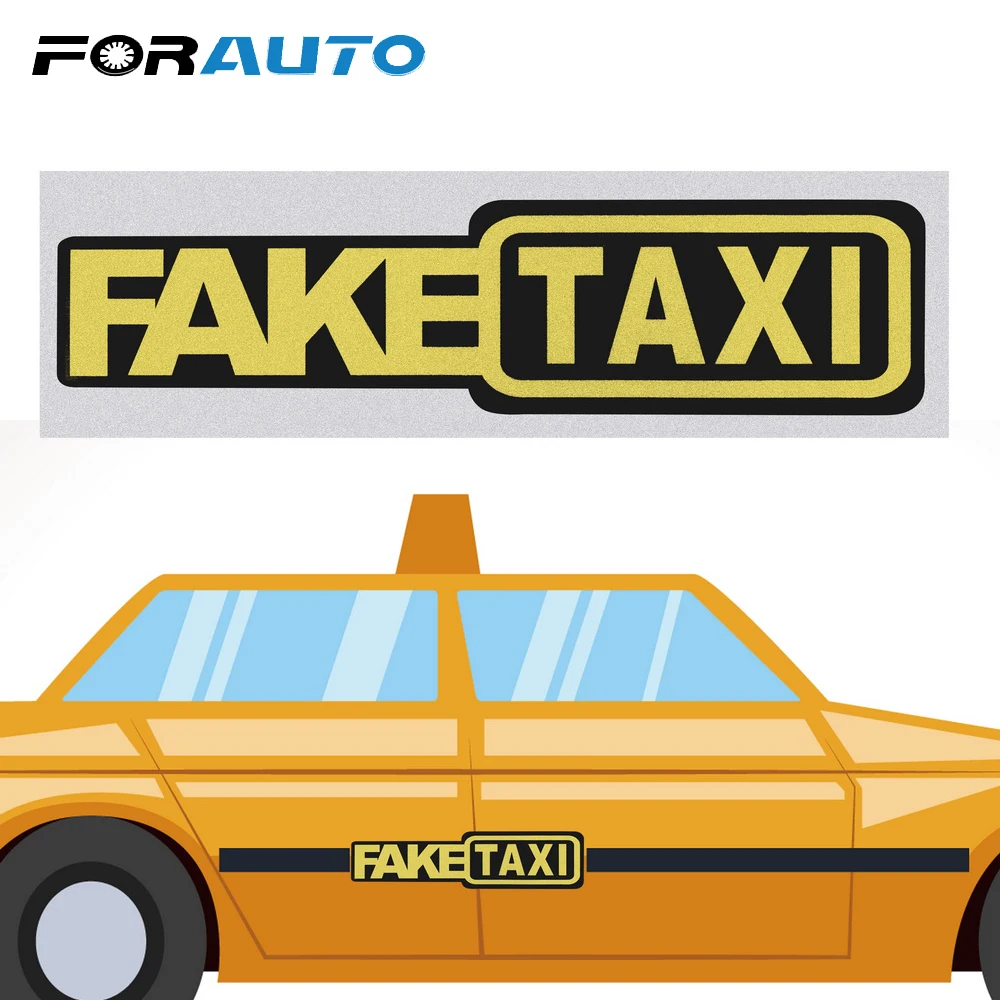 Забавные автомобильные наклейки и FORAUTO FAKE TAXI светоотражающая Автомобильная