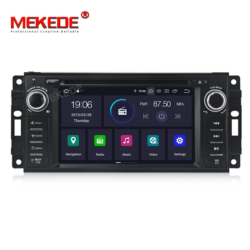 MEKEDE DSP Android 9.0 Car dvd player radio audio GPS for Jeep grand wrangler patriot compass journey Commander Chrysler 300C | Автомобили