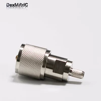 1pc new uhf male plug connector crimp with for rg58rg142rg400lmr195 long straight nickelplated wholesale