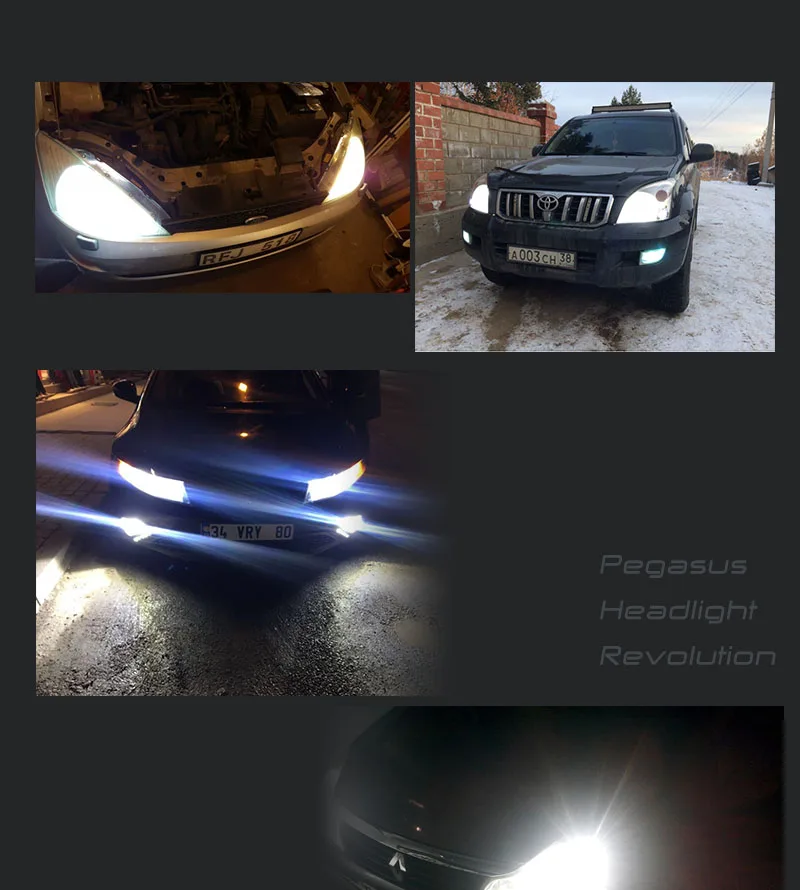 Автомобильная галогенная фара PEGASUS H11 1500 лм 6000K|Передние LED-фары для авто| |