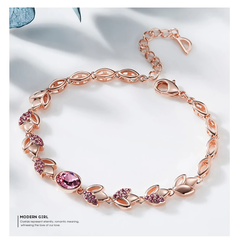 CDE женский золотой браслет ювелирные изделия украшенные кристаллами от Swarovski браслет регулируемый браслет розовое золото ювелирные изделия для он
