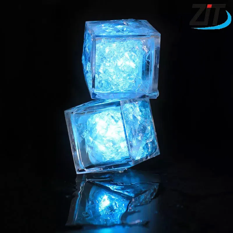 12pcs Colorful Flash LED fake Ice Cubes Festival Wedding Party Decor Light home Romantic lamp Luminoustetris | Дом и сад