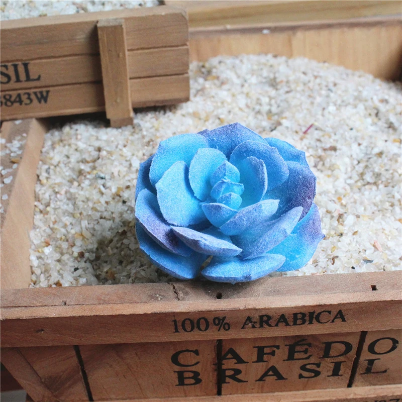 Artificial Succulent Plants Home Decoration Green Blue Plastic Faux Cactus Succulents Simulation Fake Plant Office Decoration