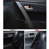 tonlinker cover stickers for toyota corolla 2014 18 car styling 2pcs abs door handrail trim interior decoration cover sticker