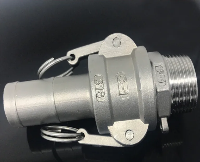 Штуцер для быстрого подключения шланга хвостовик 304 стальной штуцер типа C + F Camlock