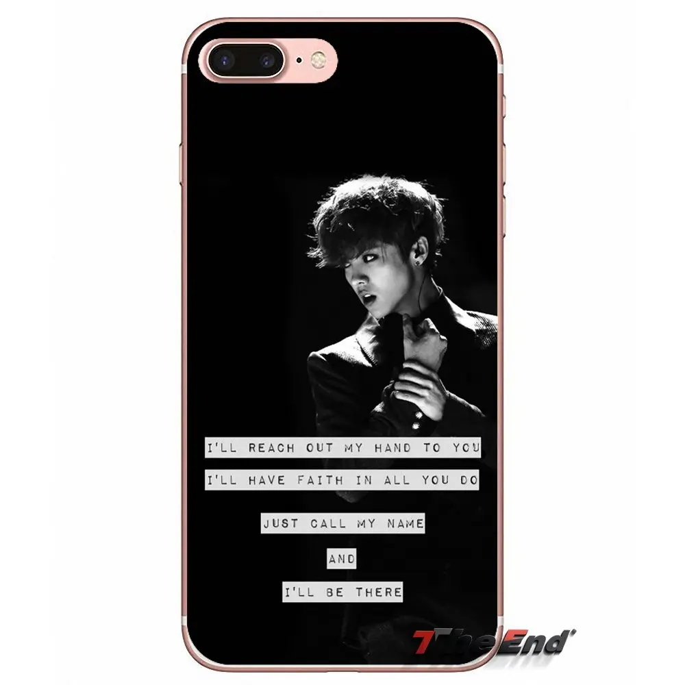 Прозрачный ТПУ чехол для iPhone X 4 4S 5 5S 5C SE 6 6S 7 8 Plus Samsung Galaxy J1 J3 J5 J7 A3 A5 2016 2017 Korea Team KPOP exo