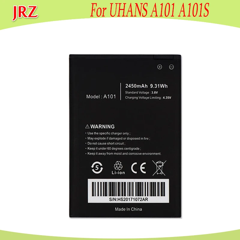 Аккумулятор для UHANS A101 A101S Bateria Batterij аккумулятор 2450 мАч|2450mah|accumulatorbatery for |
