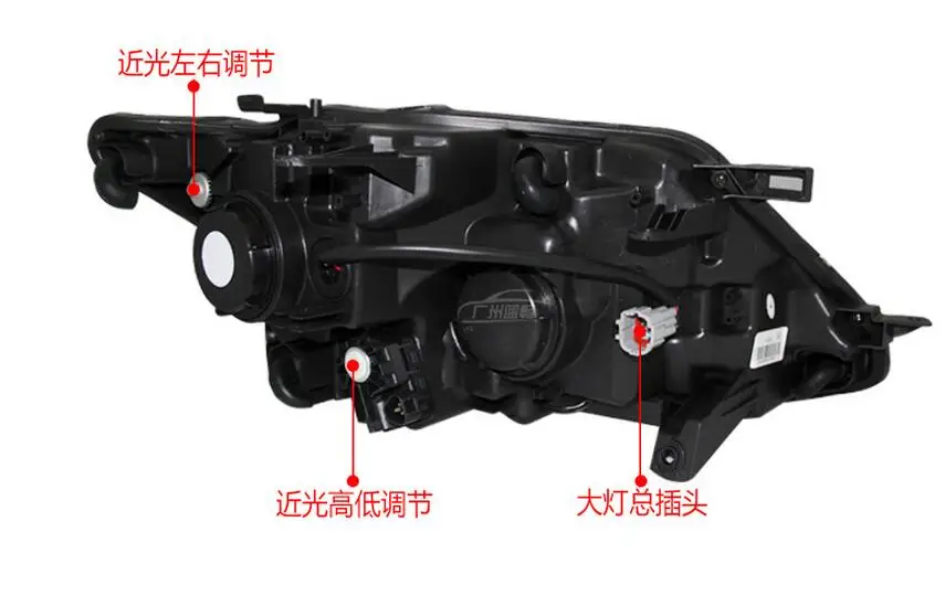 2pcs car Head light For X-Trail Rogue Headlights~/~2016year rogue headlight x trail xtrail DRL HI LO HID xenon