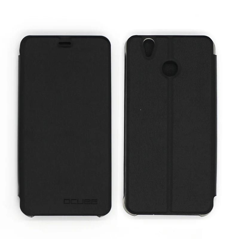 Черный Ocube oukitel u7 plus, роскошный чехол-подставка, флип-чехол из искусственной кожи, чехол для oukitel u7 plus, 5,5 дюймов, умный мобильный телефон - Цвет: Черный