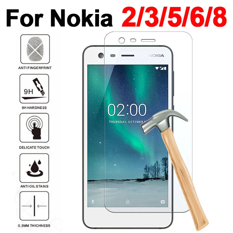 Защитное стекло для Nokia 8 6 5 3 2 Verre защита экрана Tremp Noka закаленное камера Nokia8 Nokia6