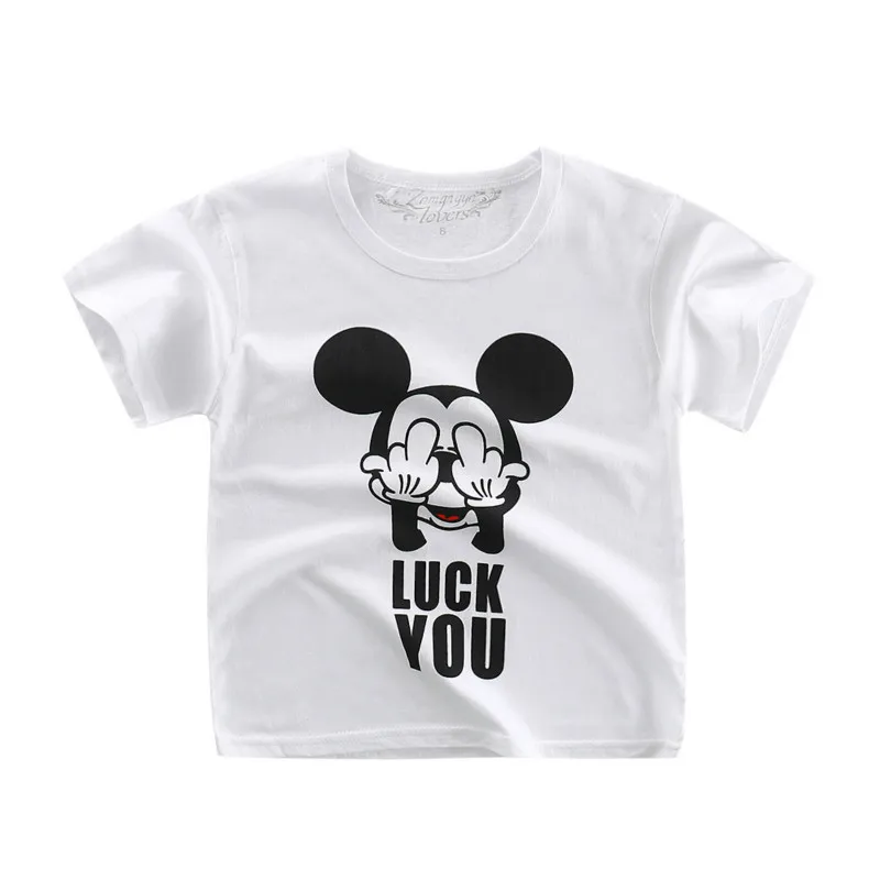 Детская одежда лето 2019 летняя хлопковая футболка с коротким рукавом одинарная