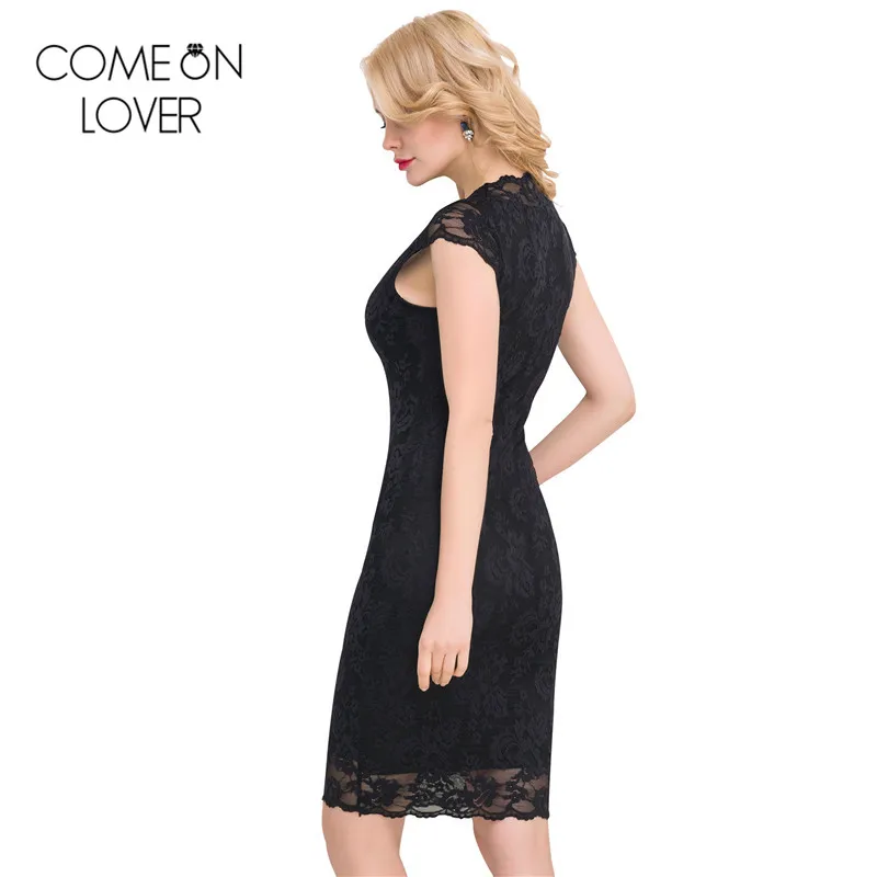VE1060 Comeonlover v-образным вырезом XL/2XL вечерние платье модный синий/черный деловая