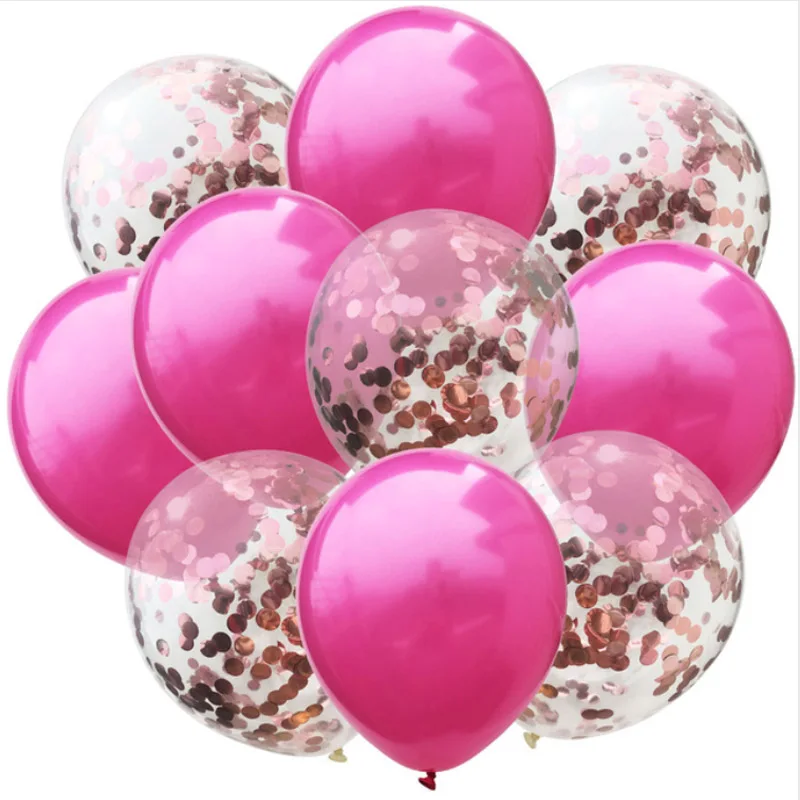 10pcs 12 дюймов 10 шт/набор конфетти латексные мульти-шары с днем рождения праздничные украшения: воздушные шары Свадебные праздничные балоны вечерние принадлежности - Цвет: 10pcs