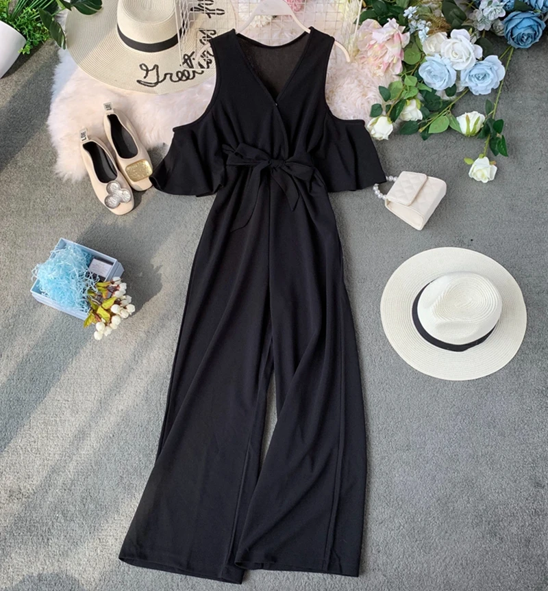 Модный женский костюм с v образным вырезом и открытыми плечами элегантный