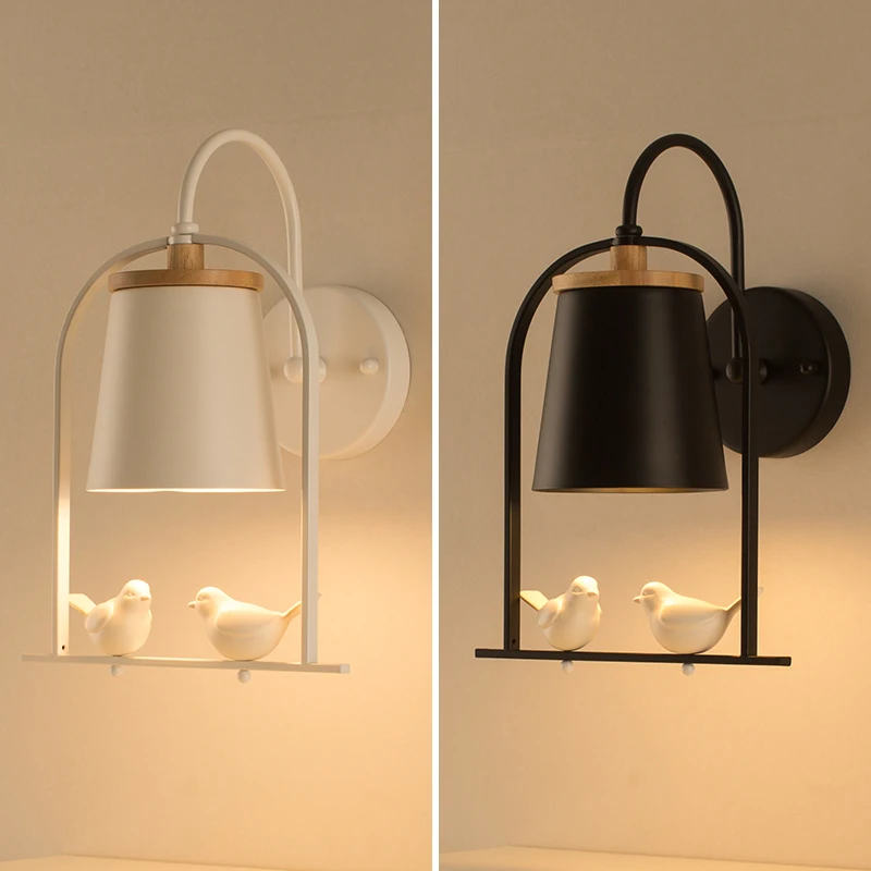 Скандинавский стеклянный тент лестница настенный светильник клетка для птиц