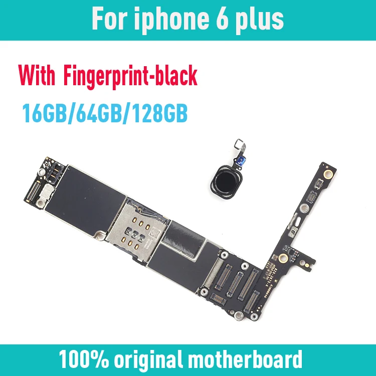 Материнская плата для iphone 6 plus основная 16 Гб/64 Гб/128 ГБ с Touch ID оригинальная