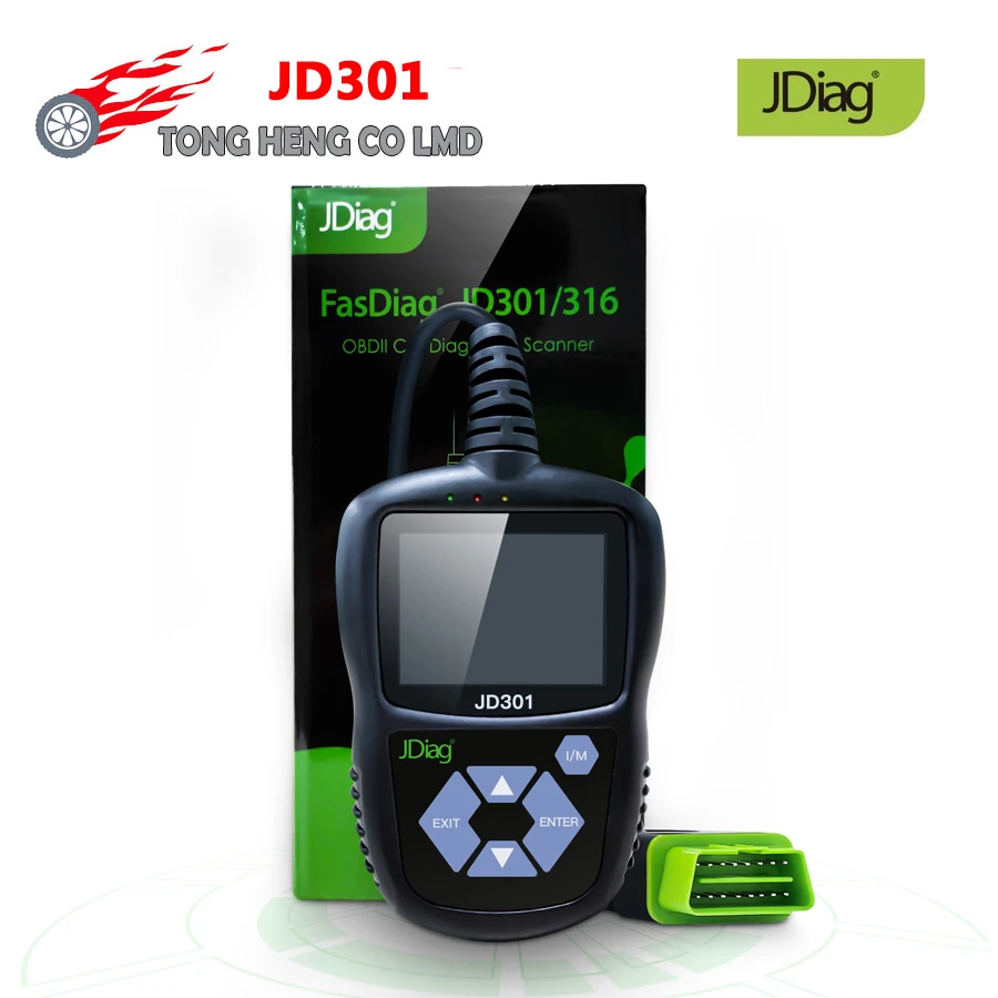 Оригинальный JDiag JD301 OBD2 читатель Кода OBDII сканирующий инструмент сканер