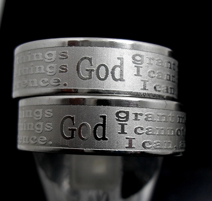 Новинка 20 шт./лот молитвенные кольца из нержавеющей стали оптовая продажа модные