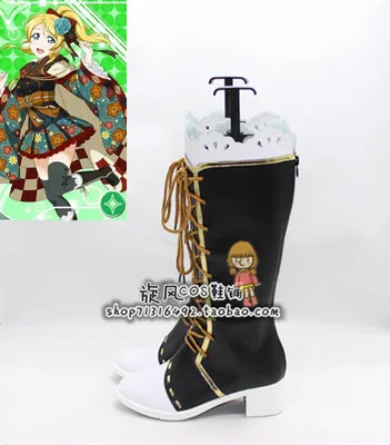 LoveLive! Обувь для косплея Love Live Eli Ayase Ellie Awakening Taisho черного цвета|Туфли| |