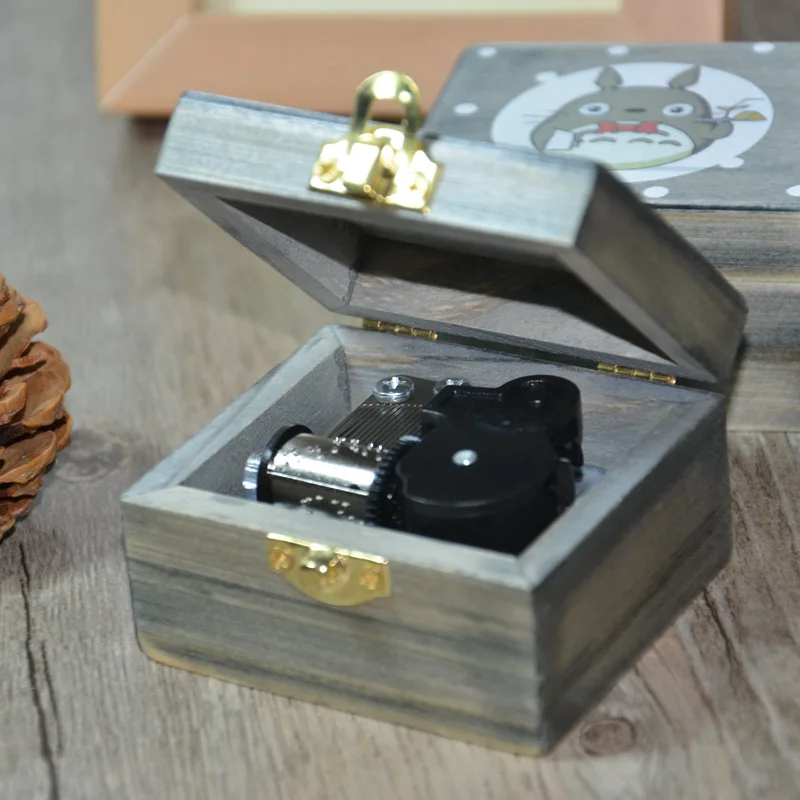 Музыкальная шкатулка Miyazaki Totoro деревянный подарок на день рождения для детей