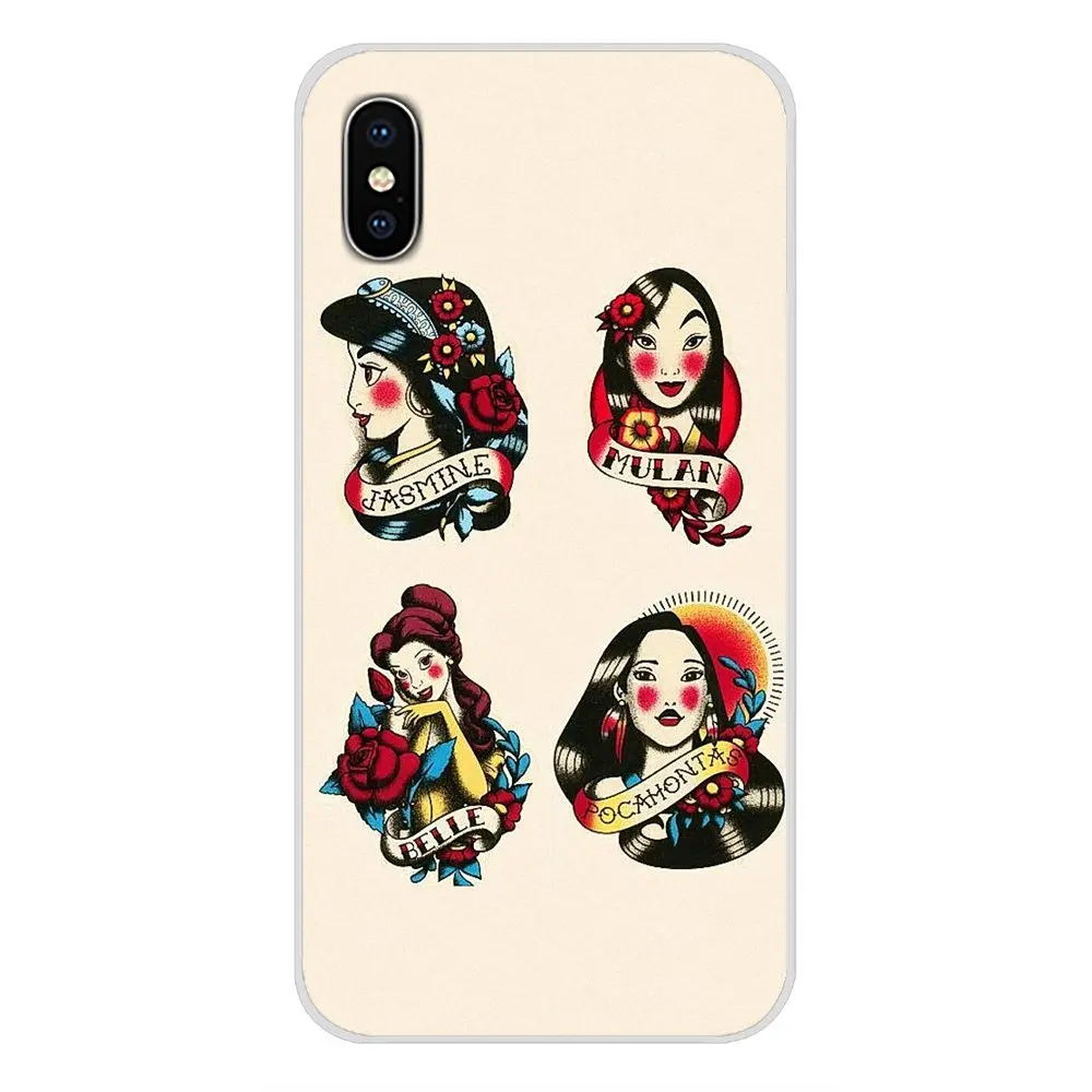 Татуированная принцесса Алиса Ариэль смешной для Xiaomi Mi4 Mi5 Mi5S Mi6 Mi A1 A2 5X6X8 9 Lite SE Pro Max