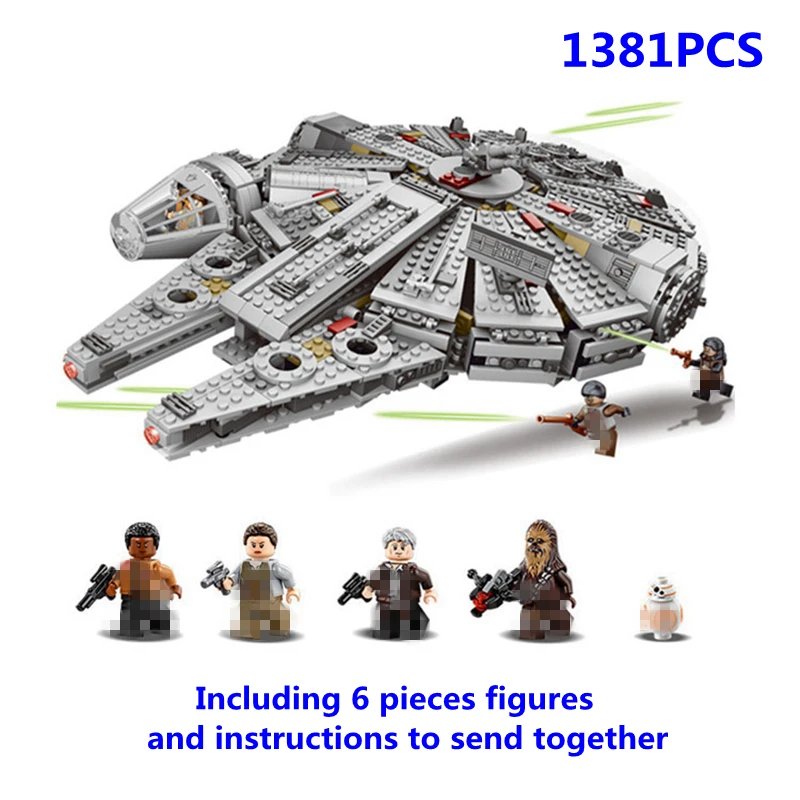 1381 шт. Сокол Тысячелетия модель Star Wars космический корабль здания лего человечки