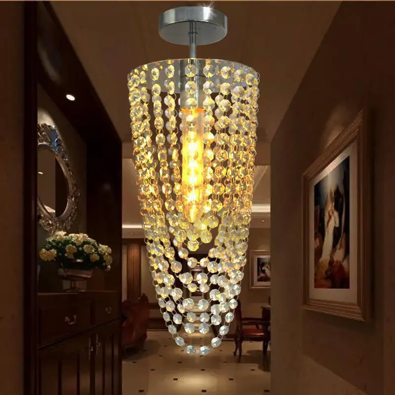 Светодиодный потолочный светильник хром K9 Современный хрустальный переменного