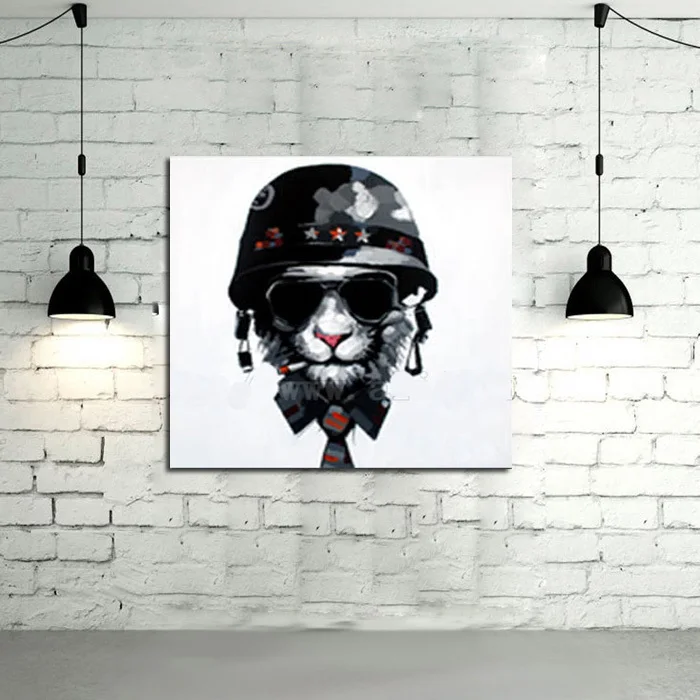 Современное искусство хорошее качество животных картина маслом Wall Art