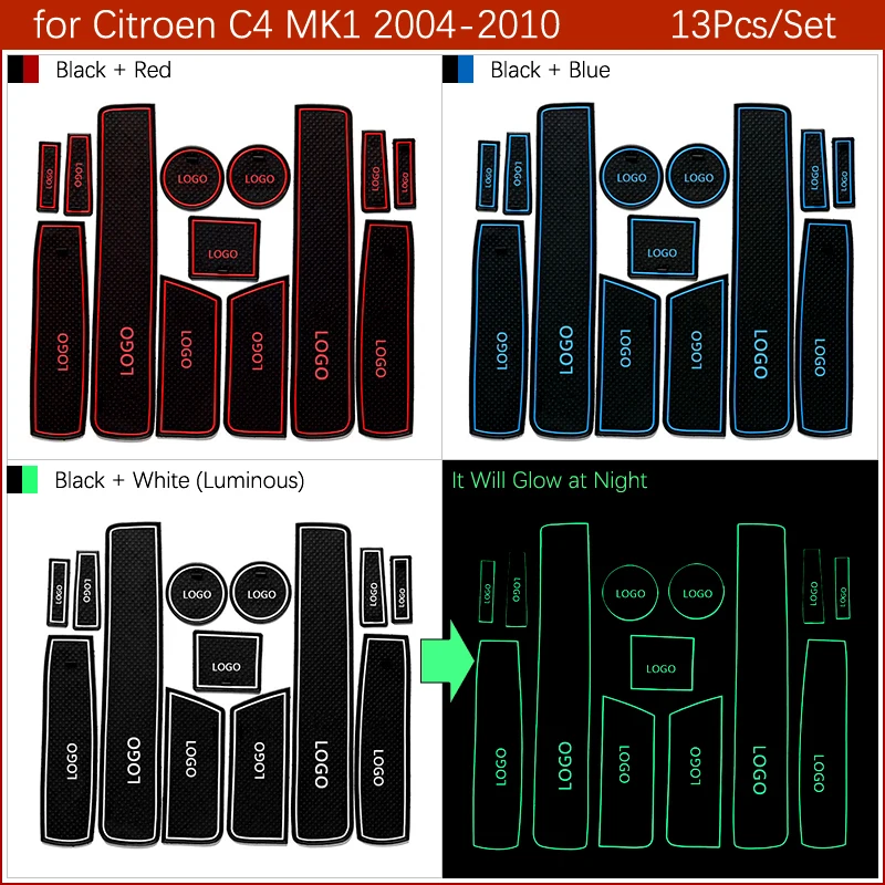 Противоскользящий прорезиненный коврик для ворот коврики Citroen C4 MK1 2004 2005 2006 2007 2008