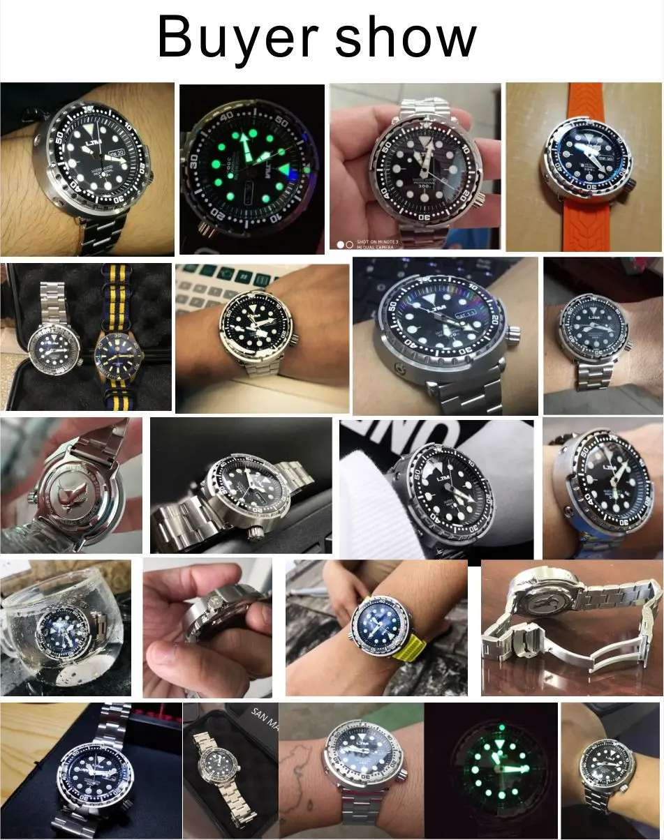 Мужские модные часы San Martin Tuna SBBN015, автоматические спортивные часы для дайвинга, стальные часы из нержавеющей стали, водонепроницаемость 300 м, керамический ободок