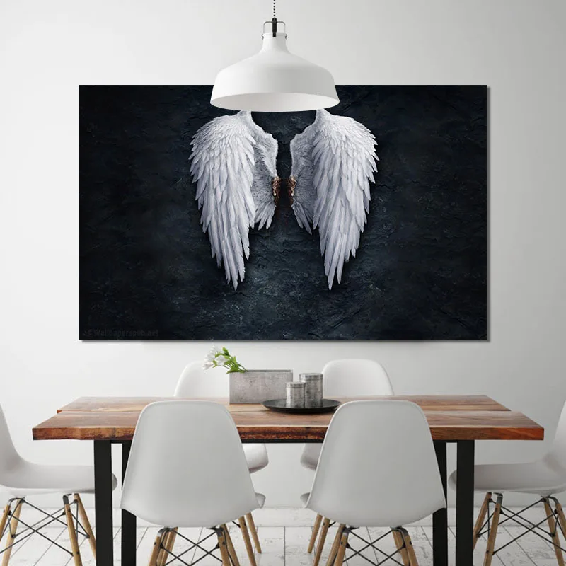 Декоративная подвесная картина с пересечением границ Micro jet черные ангельские