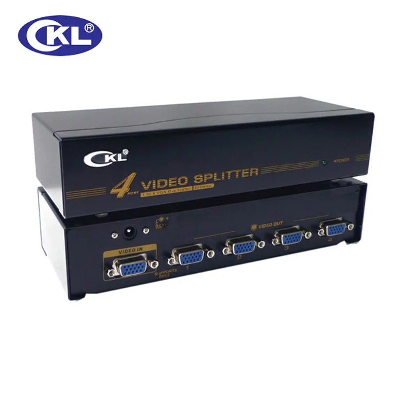 CKL 104A 4 порта VGA сплиттер 450 МГц 1x4 1*4 1 в выхода|4 port vga splitter|port vgasplitter |