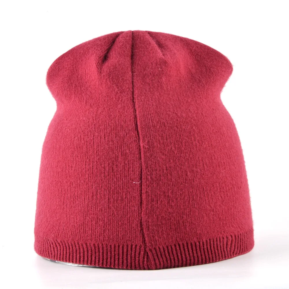 Ladies Knitted Bonnet Beanies Cap Women Pearls Butterfly Rhinestone Rabbit Wool Hat For Girls Autumn And Winter Female Skullies |