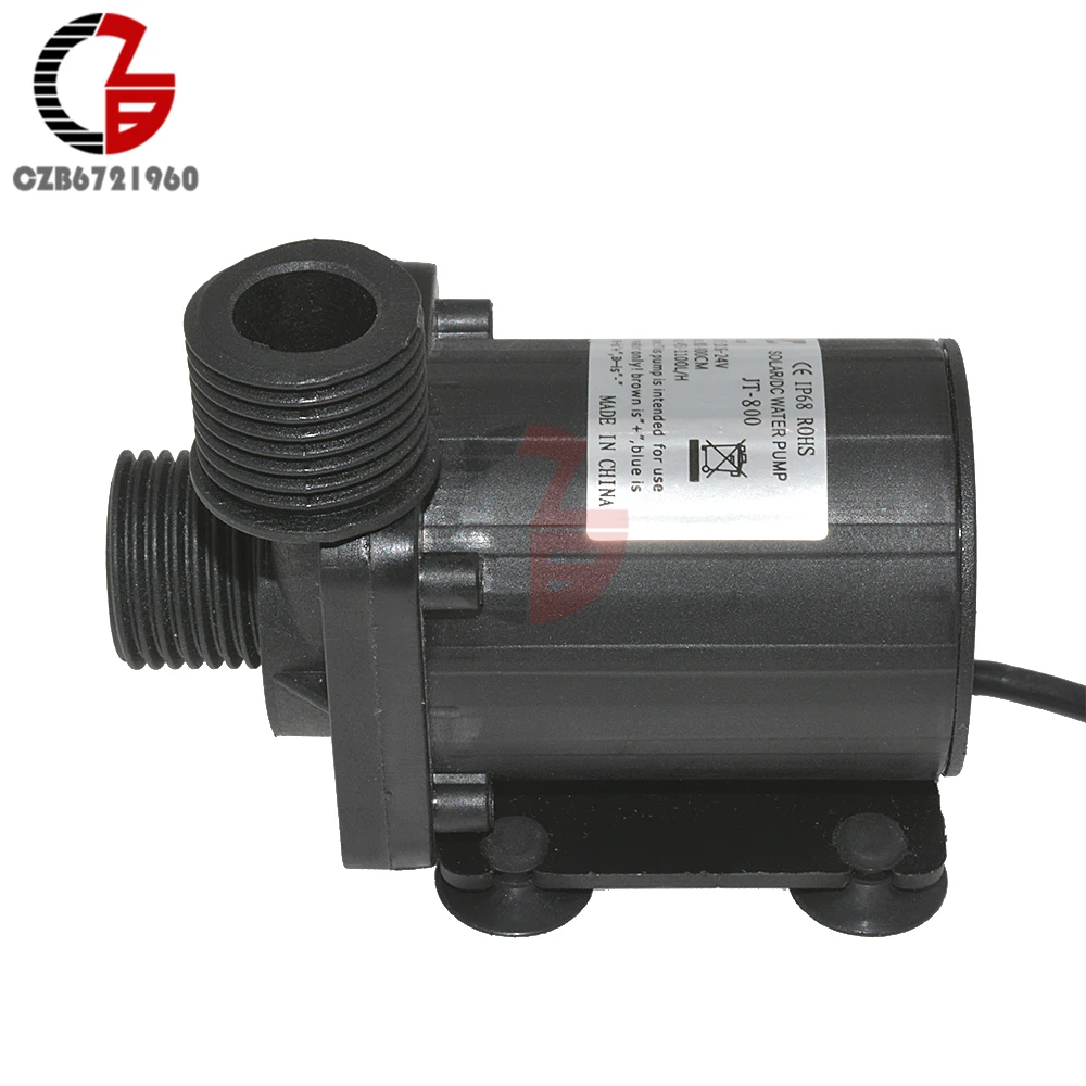 800L/H DC 12V 24V горячей воды циркуляционный насос Солнечный водяной насос бесщеточный двигатель