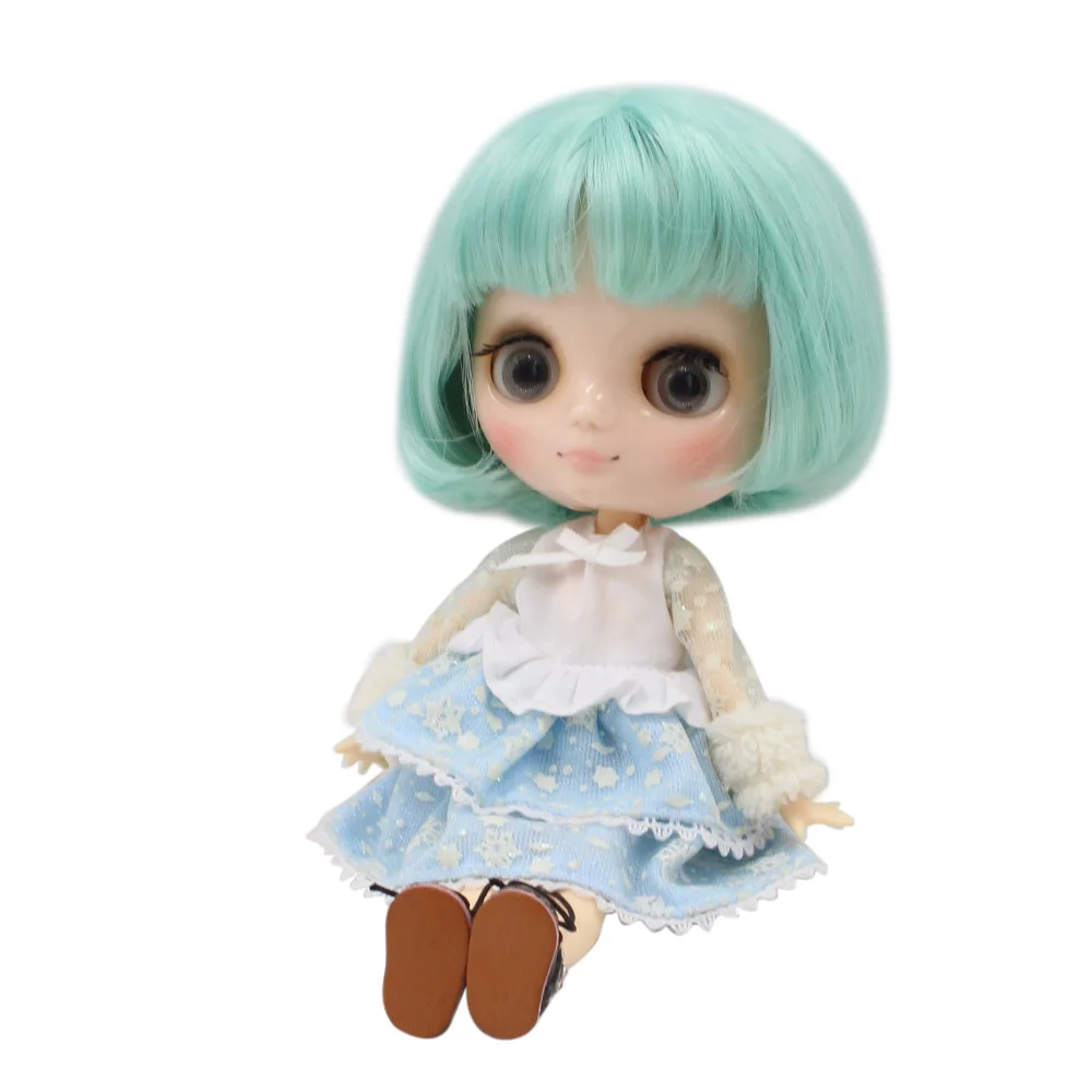 DBS blyth Middie кукла для суставов тела мятно-зеленые волосы короткий боб 1/8 20 см BL4006