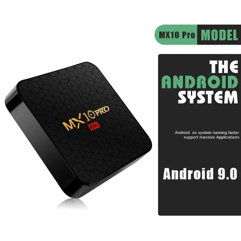 MX10 Pro Android 9 0 Смарт ТВ коробка Четырехъядерный HD2.0 Allwinner H6 телеприставка 6K USB 3 4 Гб Ram
