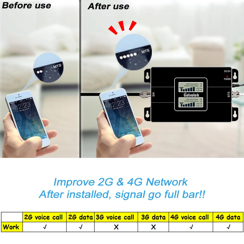 2G 4G GSM LTE 850 1700/2100 MHz мобильный телефон сотовая связь Repetidor B5 CDMA AWS B4 1700