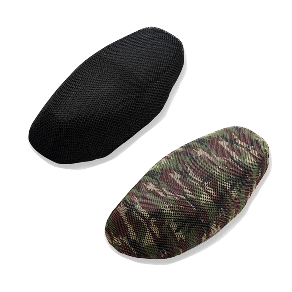 New Motorcycle Seat Cover Breathable Insulation Scooter Cusion Protective Net Black Camo Fit for Honda Kawasaki Yamaha |