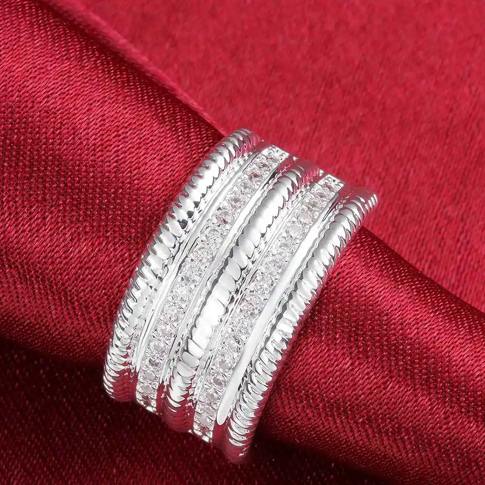 Хит продаж великолепные кольца с серебряным покрытием для женщин модные цены в