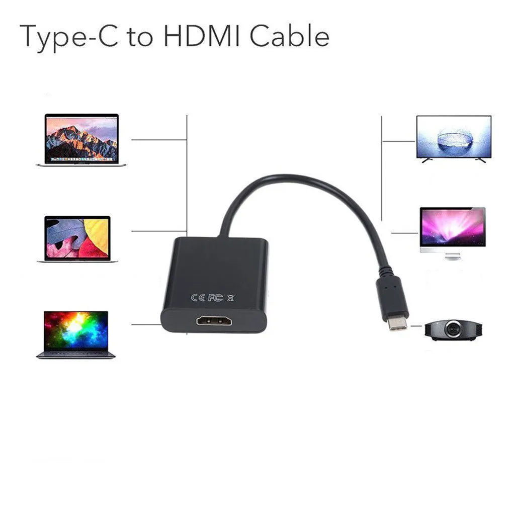 USPS type C к HDTV адаптер Мужской к женский кабель адаптер 1080 P к монитору