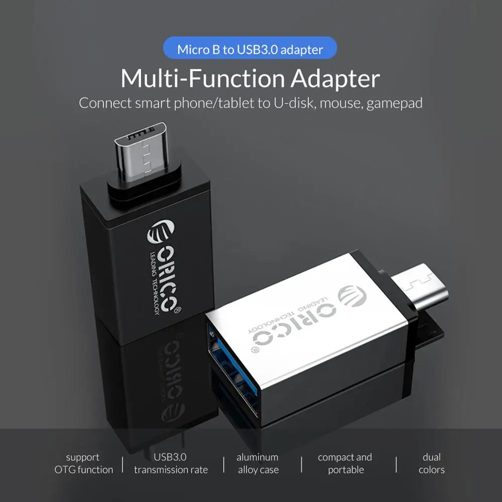ORICO OTG адаптер Micro B USB 3 0 конвертер USB3.0 5 Гбит/с Скорость передачи данных Алюминий